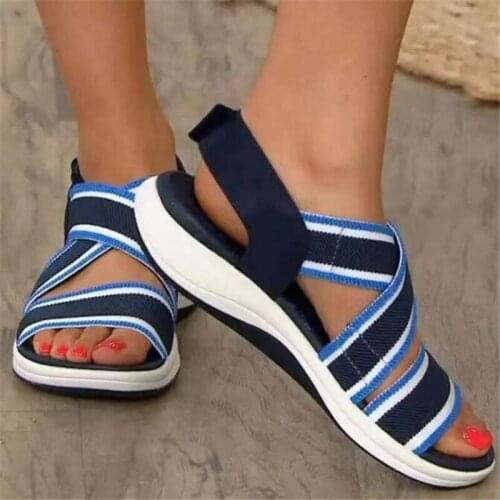 Womens sandals summer new style large size thick-soled sandals women fashion casual breathable womens shoes slides slippers