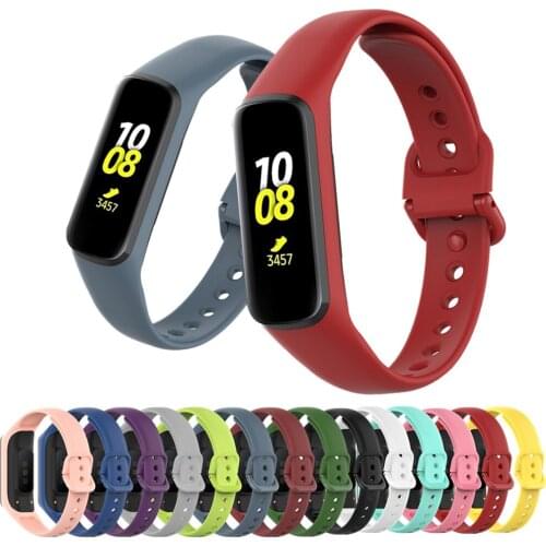 Silicone Wrist Strap For Samsung Galaxy Fit 2 SM-R220 Smart Bracelet Sports Watchband Accessories For Galaxy Fit2 Correa Straps