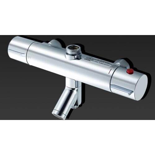 Black Chrome Wall Mounted Thermostatic Shower Faucet Mixer Value Dual Handle Bathroom Accessories Bathtub Cold And Hot Tap Bar