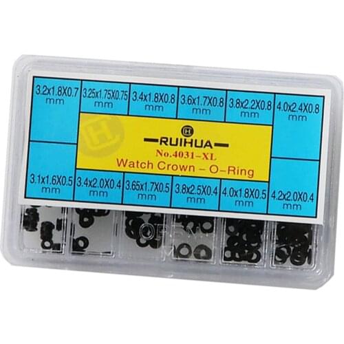 300pcs/box O-Ring Watch Crown Waterproof Watch Repair Tools Accessories, Multi Size Rubber Seal Washers