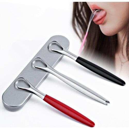 1PC Useful Tongue Scraper Stainless Steel Oral Tongue Cleaner Medical Mouth Brush Reusable Fresh Breath Maker