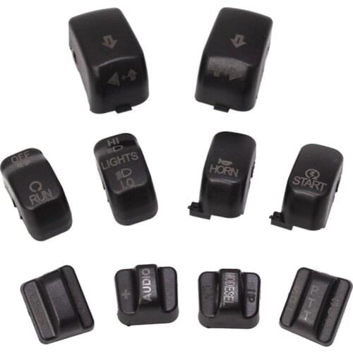 10 pcs Cafe Racer ABS Plastic Hand Control Switch Housing Buttons Cap Fit For Harley 1996-2013