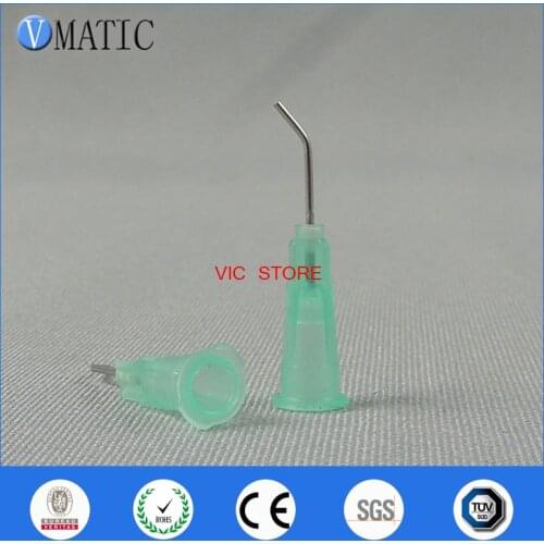 Free Shipping 100 Pieces 21G 45 Bent Degree 0.5'' Glue Dispensing Needle Bayonet Type Needles 1/2 Inch