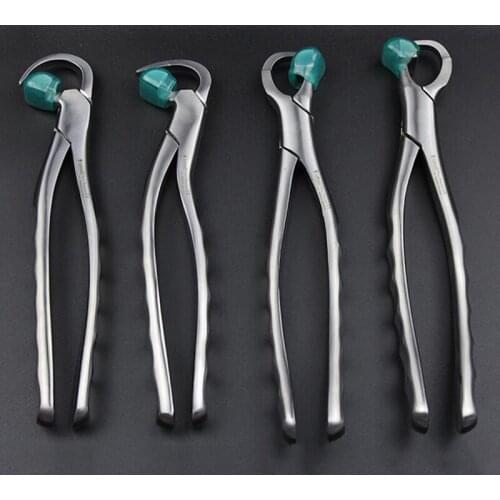 4 pcs Dental Teeth Extraction Forceps Set Germany stainless steel Adult Extracting Plier Dental Elevator Dentist Surgical Tool