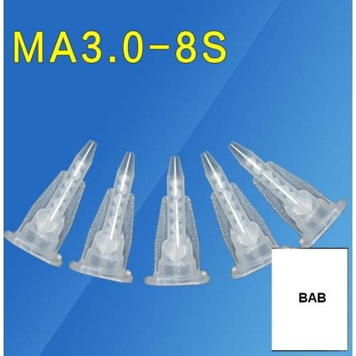 500PCS/lot Plastic Disposable Epoxy Resin Static Mixer/dual MA3.0-8S Bayonet Mixing Nozzles for Duo Pack Epoxies