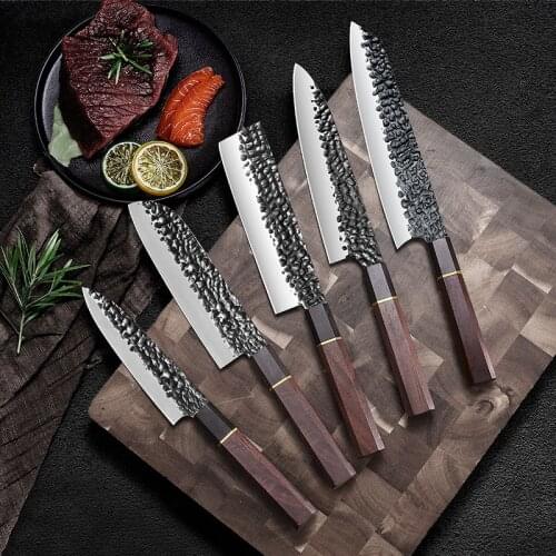 5Cr15 Japanese-style Forged Kitchen Knife Sharp Slicing and Cutting Meat Cooking Sashimi Sashimi Knife Chefs Knife
