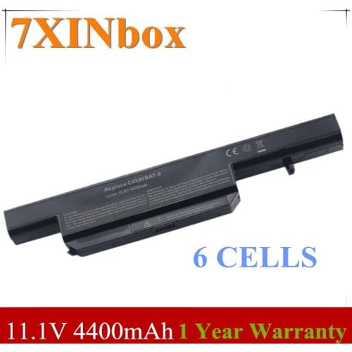 7XINbox 11.1V 4400mAh C4500BAT-6 Laptop Battery For Clevo C4100 C4500 C4500Q C5100Q C5500Q B4100M B4105 B5100M 6-87-C480S-4P4