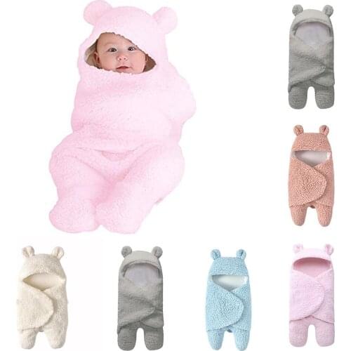 ARLONEET Newborn Infant Baby sleep bag swaddle cartton Sleeping Blanket Flannel Winter warm Swaddle Sack Wrap robe envelope gd09