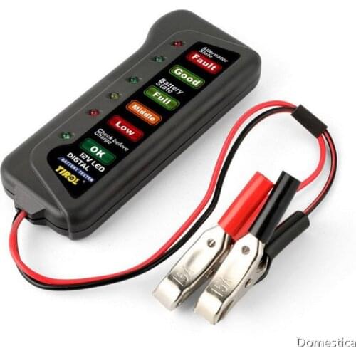 Car Battery Tester 12V Auto Battery Tester For Car Digital Alternator Tester 6 LED Lights Display Car Diagnostic Tool 2020 New