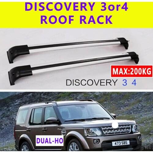 DUAL-HO 2Pcs Roof bars For Land Rover discovery 3 4 discovery5 Evoque Alloy Side Bars Cross Rails Roof Rack Luggage Carrier