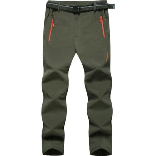 Spring Summer Men Outdoor Sport Hiking Elasticity Quick-Drying Pants Men Fishing Climbing Mountain Waterproof Trousers Plus Size