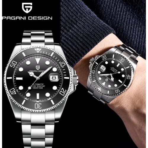 Pagani Design Stainless Steel Mechanical Watch Men Automatic Watch Luxury Brand100MWaterproof Sapphire Glass Wrist Watch For Men