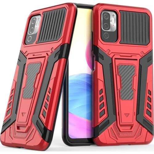 Armor Bracket Stand Phone Case for Xiaomi Redmi Note 10 Lite 11 9 POCO X3 NFC K40 10S Pro Shockproof Protective Soft Back Cover