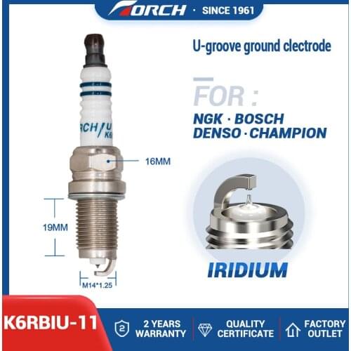Iridium Spark Candles Torch K6RBIU-11 Fit for Honda Accord Wagon CL9, CM2, CM3 for Honda CR-V for Honda Civic, FD1, FD2