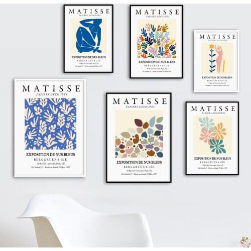 Monstera Flower Waterweed Matisse Abstract Body Art Canvas Painting Nordic Posters And Prints Wall Picturs For Living Room Decor