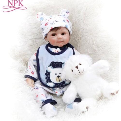 NPK 50CM soft body reborn baby boy set handmade doll Boneca Silicone Soft Vinyl Gentle Touch Newborn Bebe
