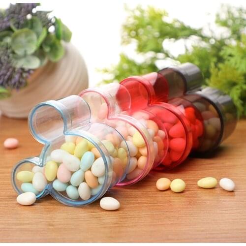 Multicolor Mouse Shape Candy Box Mini Plastic Box Christmas Wedding Creative Birthday Party Decoration Supplies Gift for Kids