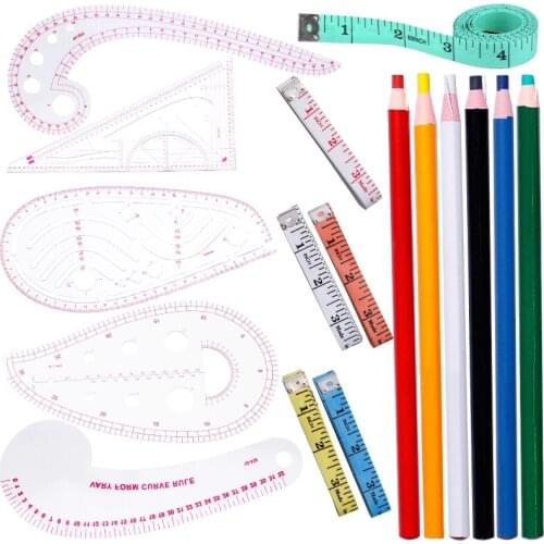 Nonvor Tailor Measuring Ruler Kit DIY Tailor Patterns Sewing Drawing Quilting Tools Clothing Patchwork Cutting Curve Craft