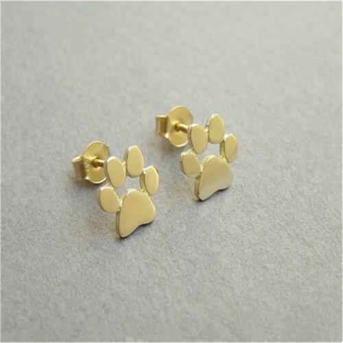 10pcs Fashion Dog/Cat paw Prints Earring Studs Puppy Paw Prints Earring Studs For Children For Pets Lovers