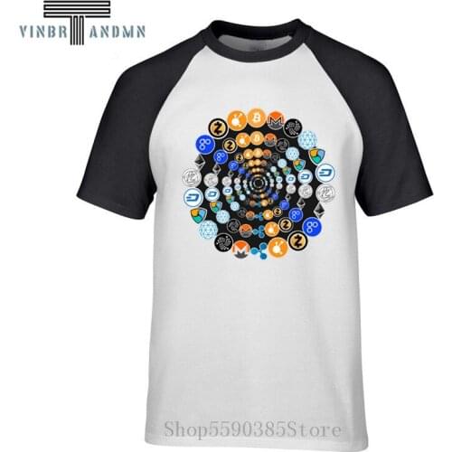 New Cryptocurrency is the future Crypto logos Men T-Shirt All cryptocurrencies t shirt 3D Atom design crypto male Bitcoin tshirt