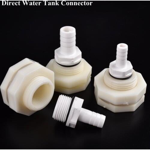 1/2" 3/4" Direct Water Tank Connector Aquarium Outlet Bucket Fitting Garden Pipe Drain Adapters Air Pump Irrigation System Joint
