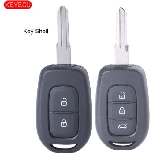 KEYECU 5PCS/Lot Remote Key Shell Case Fob 2/3 Button for Renault Duster Dokker Trafic Master 2013-2017