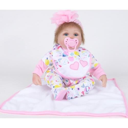 42cm Silicone Reborn Baby Doll Kids Playmate Gifts for Girls Baby Soft Toys Bouquets Doll Bebe Newborn Bebe Action Figure Toys