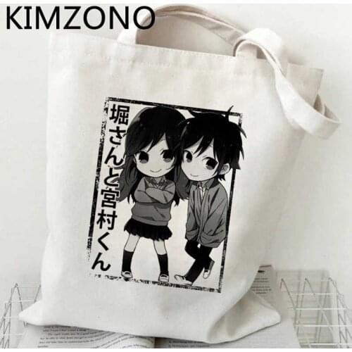Horimiya shopping bag reusable grocery bolsas de tela shopper bag tote sac cabas custom