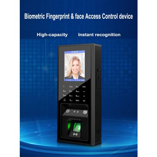 TCP Biometric Fingerprint & face Access Control device System support 300pcs faces /3000 figners 2.8inch LCD