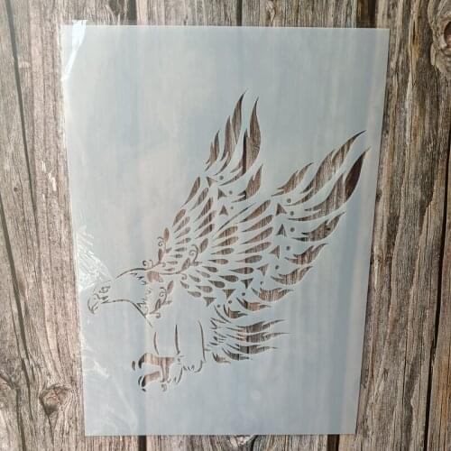 A4 Size DIY Craft Eagle Stencil for Painting on Wood,Fabric,Walls Art Scrapbooking Stamping Album Embossing Paper Cards