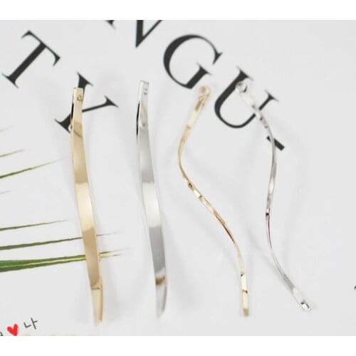 10pieces Simple copper wavy slender pendant earrings necklace DIY handmade accessories