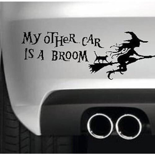 15*5.6cm MY OTHER CAR IS A BROOM BUMPER STICKER FUNNY DRIFT JDM Decor Decals Funny Personality Car Accessories