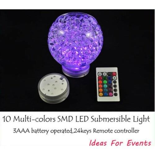 2015 Real New Popular Products Decoration Led Rgb Submersible Wedding Decorations Tea Light Vase Base Floralytes Remote