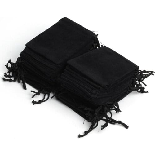 2019 New 100Pcs 7x9cm Velvet Drawstring Pouch Jewelry Bag,Weekend New Year Birthday Christmas Wedding Party Gift Pouch Bag