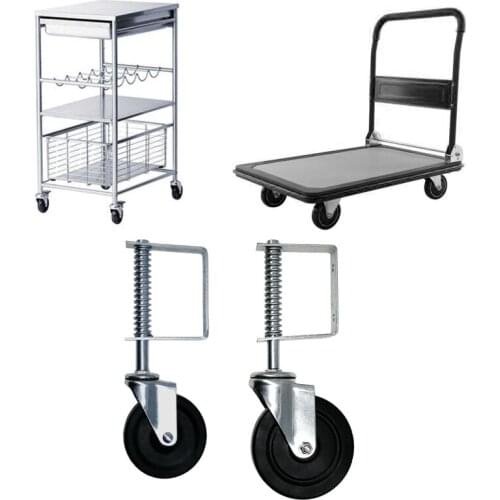 4/5 Inch Spring-loaded Casters Universal Wheel Gate Iron Fences Spring Wheels 24BA