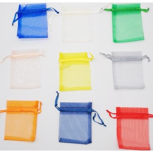 50pcs Organza Jewellery Bag Pouches 5x7cm Jewelry Packaging Display Drawstring Organza Bags Packaging For Jewelry Pouches Bag