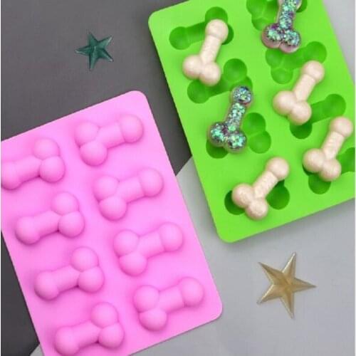 8-hole sexy cock silicone chocolate mold Ice Tray Mould DIY Aromatherapy Soap Mould Cake decorating tools