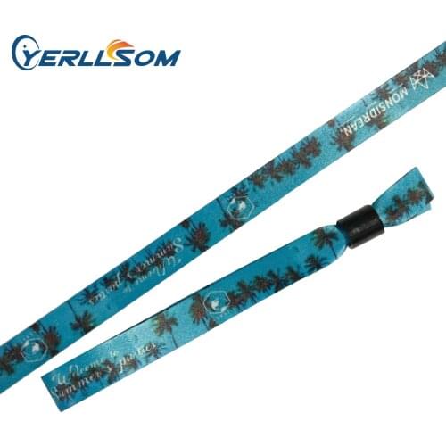 YERLLSOM 100PCS/Lot High Quality Customized Fabric Wrisband with woven logo for events FW20010203