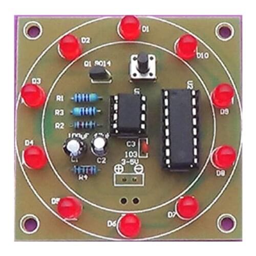DIY Kits Electronic Lucky Rotary Module Wheel Turntable Fortune Analog Lottery Tumbler Suite Fun Electronic Production 3-5V