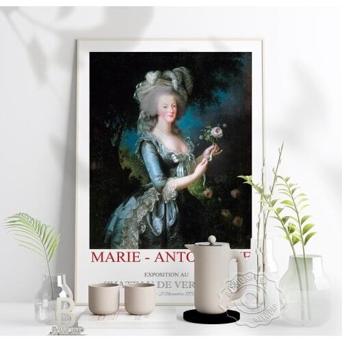 Marie Antoinette Exposition Au Chateau De Versailles Poster, Marie Antoinette Art Canvas Painting, Vintage French Art Home Decor