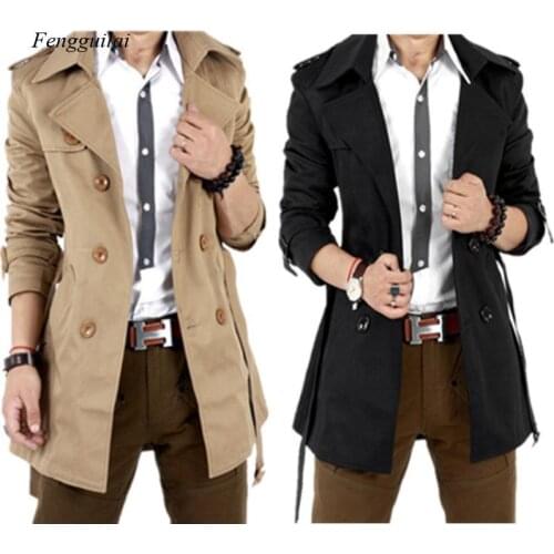 Мужские классические тренчи Fengguilai China At AliExpress