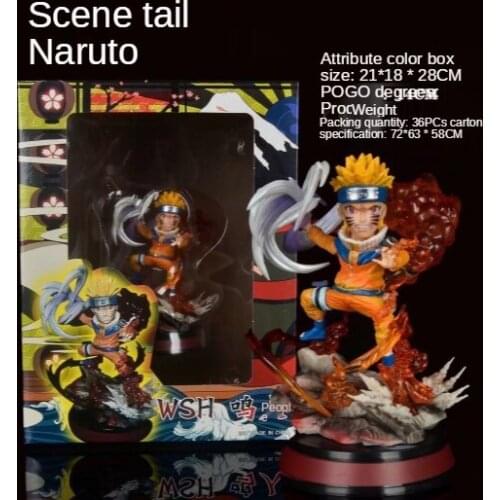 New Anime Naruto Act One Tail Beast Incarnation Action Figure Q Version Boxed Toy Decoration Model Childrens Gift 14CM Movie&TV