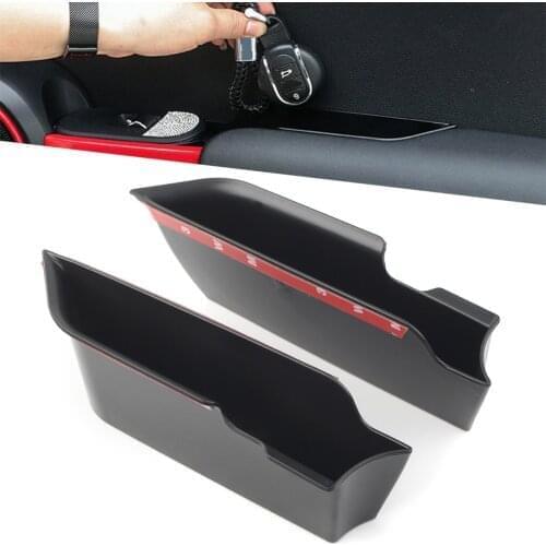 2PCS Car Front Door Storage Box Organizer Container Holder For BMW MINI Cooper One F56 2014 2015 2016 2017 2018 LHD Only