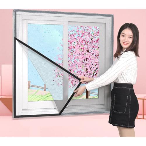 Curtains Mosquito Net for Window Door Net Mesh Fly Insect Net Velcro Screen Door Curtain Anti-mosquito Both Inside and Outside