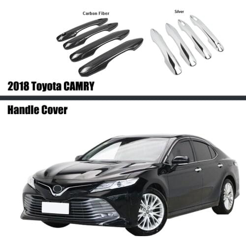 For Toyota CAMRY 2018 2019 2020 2021 ABS Carbon Fiber Door Handle Cover Trim Moldings Overlay Car Accessories