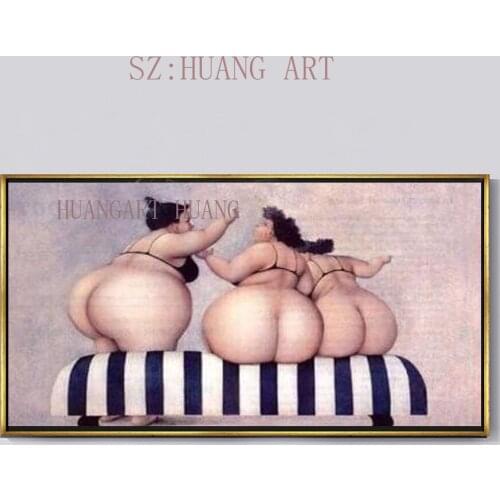 New hot figure oil painting sexy girl big butt hand-painted abstract a decorative art salon club entertainment bar