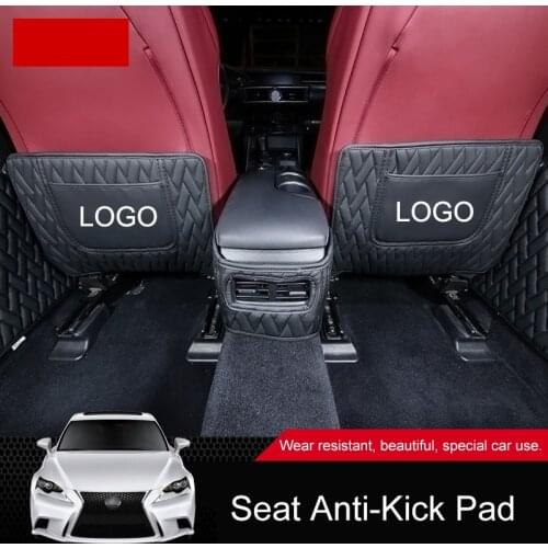 QHCP Car Seat Anti Kick Mat Seat Back Protect Pad Children Anti-dirty Mats With Storage Bag For Lexus IS 200T 300 250F 2013-2019