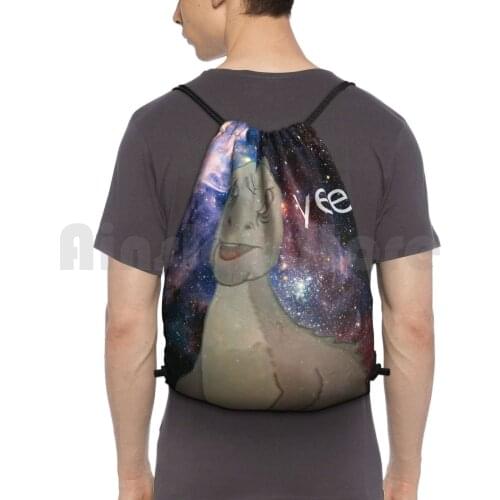 Cosmic Yee Backpack Drawstring Bag Riding Climbing Gym Bag Yee Dinosaur Prehistoric T Rex Funny Meme Youtube Internet Cosmic