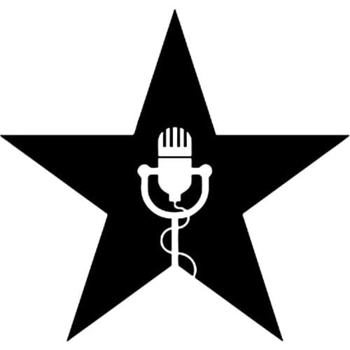 S51033 Various Sizes/Colors Car Stickers Vinyl Decal Microphone Music Star Symbol Motorcycle Decorative Accessories Waterproof