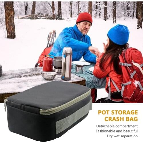 Outdoor Camping Tableware Storage Bag Camping Oxford Picnic Carrying Totes